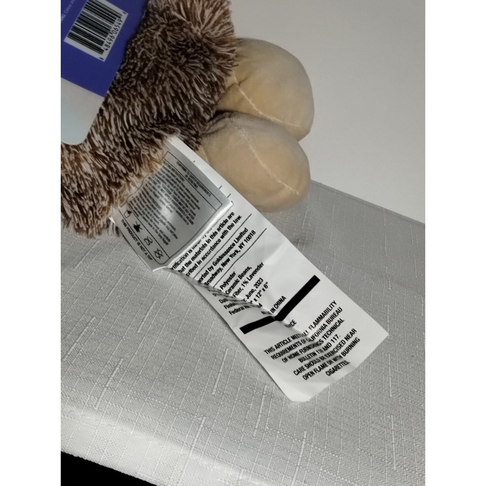Cozy Hugs Jumbo Aromatherapy Plush Hedgehog Microwavable Freezable Lavender NEW - Picture 12 of 14